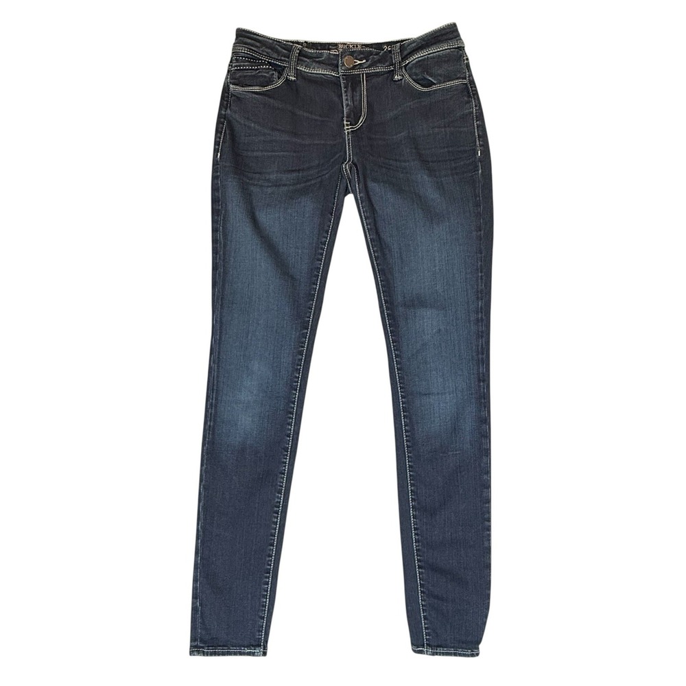 Buckle Black Jeans Fit No 53‎ Womens 26x32 Skinny Low Rise Dark Measures 30x31